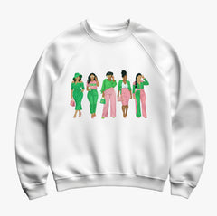 The Pink and Green Collective Crewneck Sweatshirt