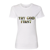 Try God First Camo Tshirt