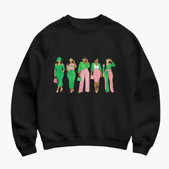 The Pink and Green Collective Crewneck Sweatshirt