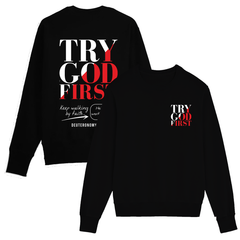 Try God First - Deuteronomy 31:6 - Set Crewneck and Jogger