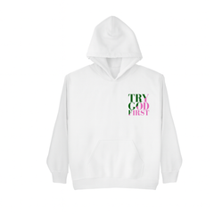 Try God First - Deuteronomy 31:6 - Set Hoodie and Jooger Pink and Green