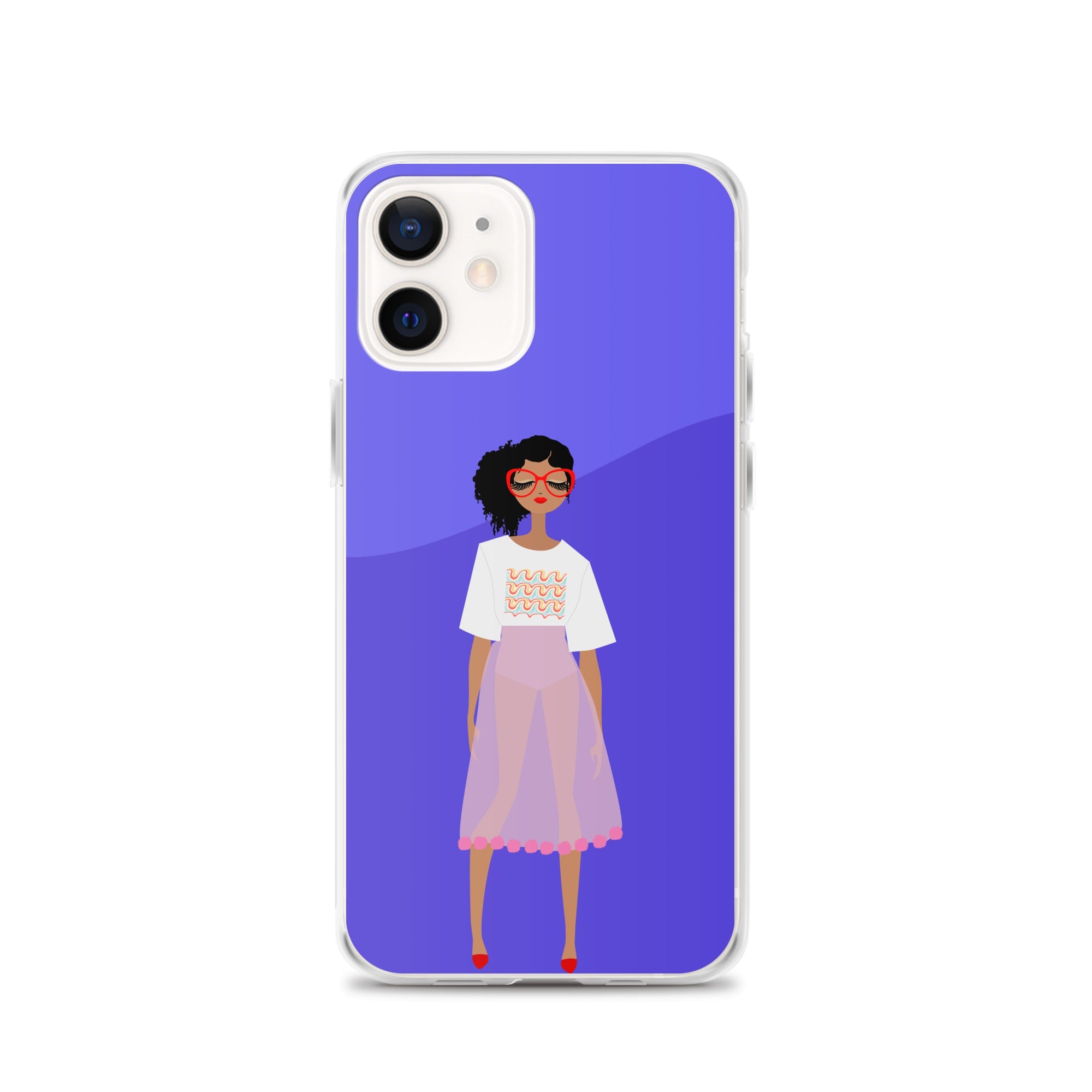 Red Glasses Girl Clear Case for iPhone®