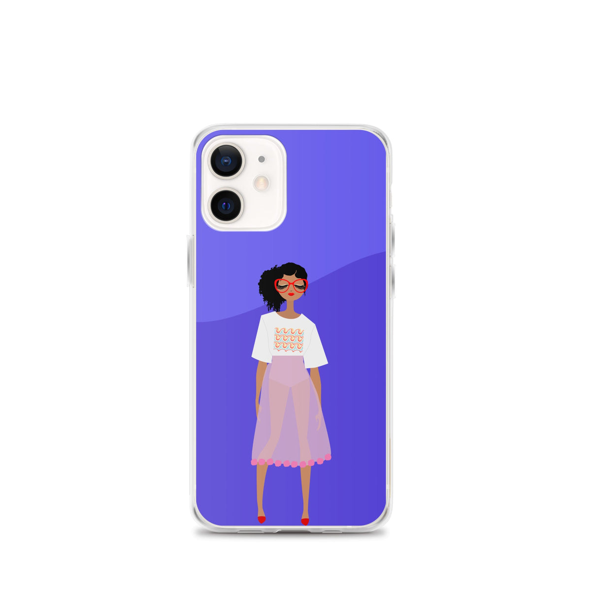 Red Glasses Girl Clear Case for iPhone®