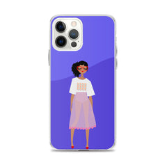 Red Glasses Girl Clear Case for iPhone®