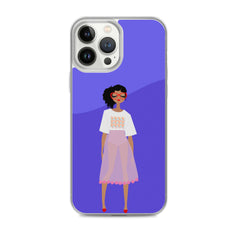 Red Glasses Girl Clear Case for iPhone®