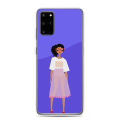 Red Glasses Girl Clear Case for Samsung®