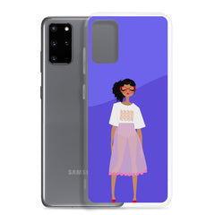 Red Glasses Girl Clear Case for Samsung®