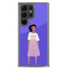 Red Glasses Girl Clear Case for Samsung®